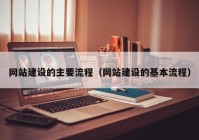 網(wǎng)站建設(shè)的主要流程（網(wǎng)站建設(shè)的基本流程）