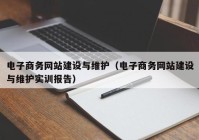 電子商務(wù)網(wǎng)站建設(shè)與維護（電子商務(wù)網(wǎng)站建設(shè)與維護實訓(xùn)報告）