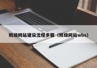 班級網(wǎng)站建設(shè)流程步驟（班級網(wǎng)站wbs）