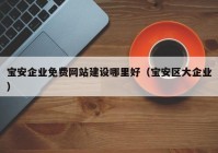 寶安企業(yè)免費(fèi)網(wǎng)站建設(shè)哪里好（寶安區(qū)大企業(yè)）