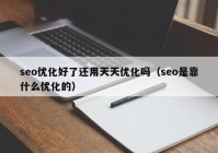 seo優(yōu)化好了還用天天優(yōu)化嗎（seo是靠什么優(yōu)化的）