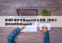 微信小程序開(kāi)發(fā)appid怎么獲?。ㄎ⑿判〕绦蛉绾潍@取appid）