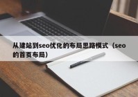 從建站到seo優(yōu)化的布局思路模式（seo的首頁布局）